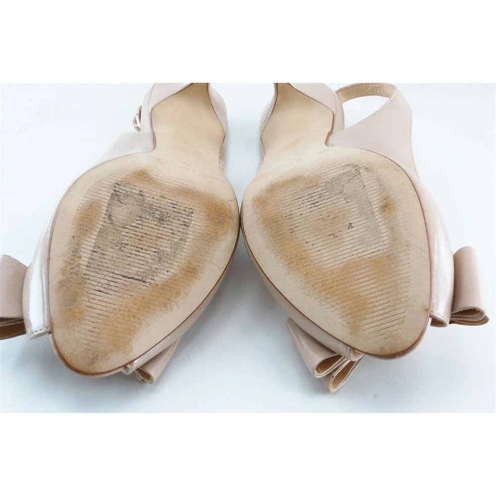 Enzo Angiolini Slingback Sandals Beige Synthetic‎ Women Shoes Size 7 Medium